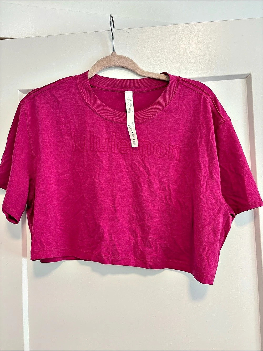 lululemon All Yours Crop Tee *Graphic Pink Small